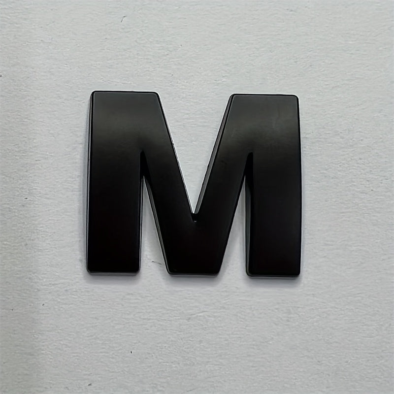 Металлические наклейки с буквами из цинкового сплава, автомобильные наклейки, черные номера, наклейки с именами