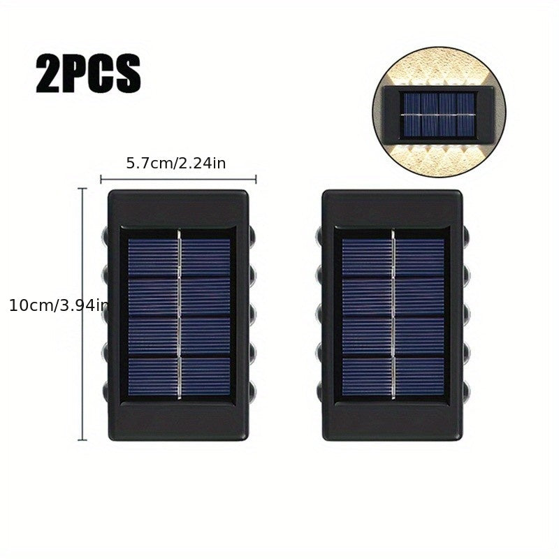 Solar Wall Light Outdoor Garden Landscape Wall Lamp No Wiring Needed