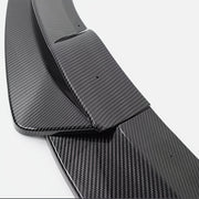 Front Bumper Lip Splitter Carbon Fiber Style for Tesla Model Y and 3pcs Gloss Black