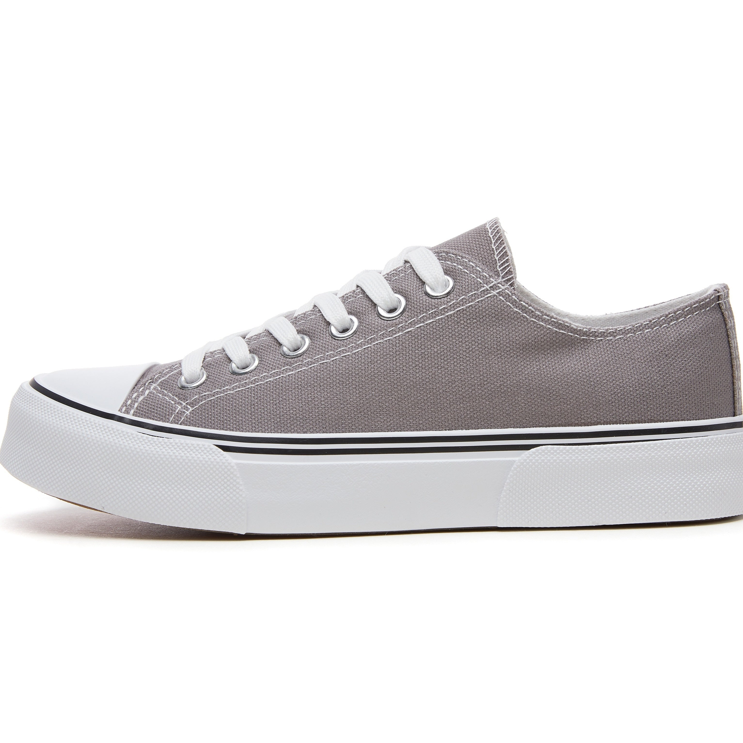 Women's Canvas Sneakers Low Top Solid Color Casual Lightweight Rubber Sole