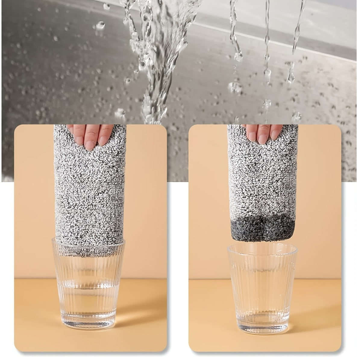 Набор тканевых салфеток из бамбукового угольного волокна 30x30 см, мягкие, прочные, многофункциональные