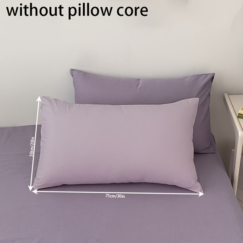 Light Purple Polyester Pillowcases 50.8x76.2cm Envelope Closure Pack of 2