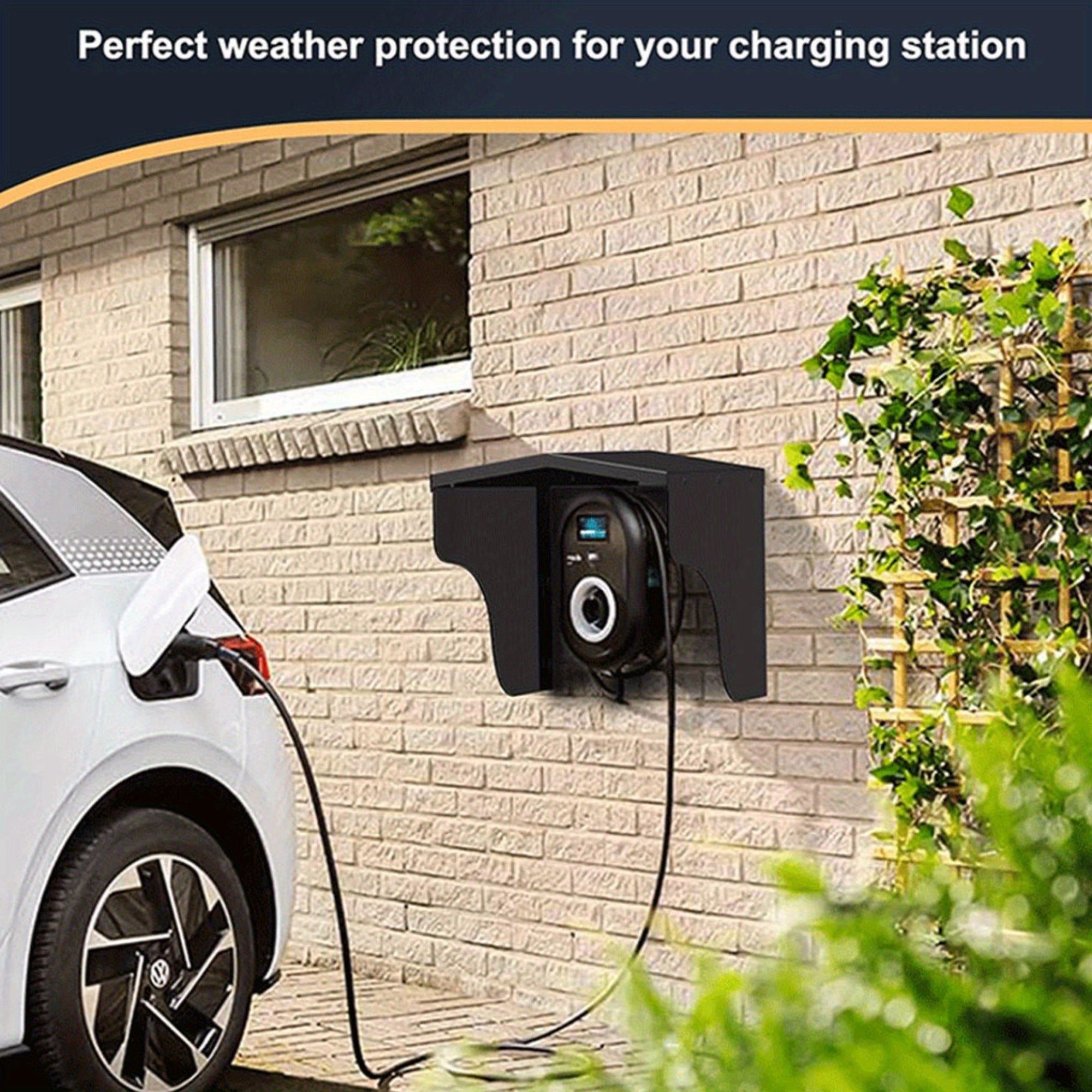 Weatherproof Wall-Mounted EV Charging Station Cover Stainless Steel Waterproof Dustproof