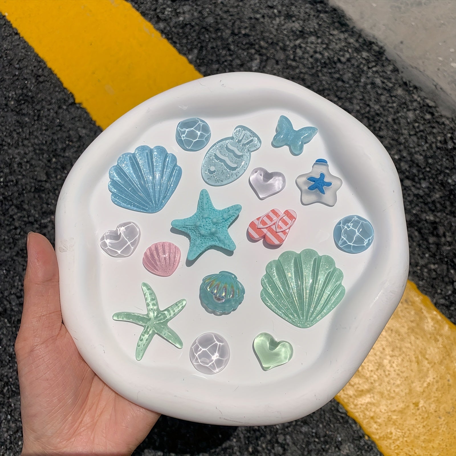 16pcs Set Summer Shoe Decorations Sandal Shell Starfish Fish Butterfly DIY Accessories