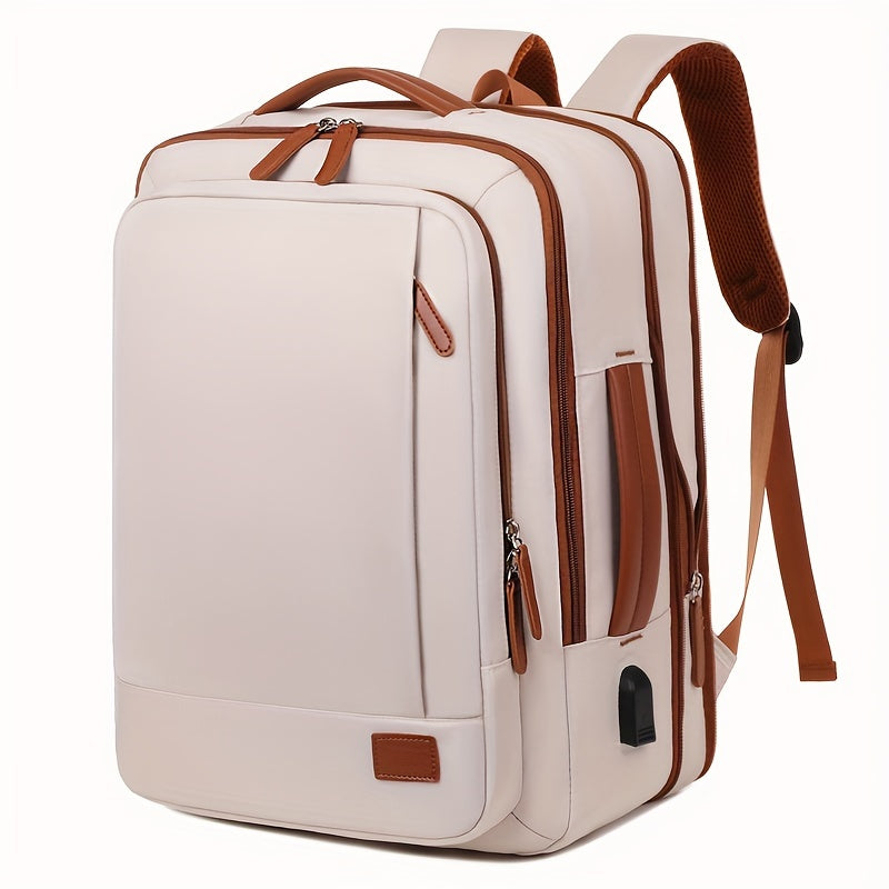 Large Capacity Expandable Laptop Backpack with Wet Dry Separation for Travel Business and School Black