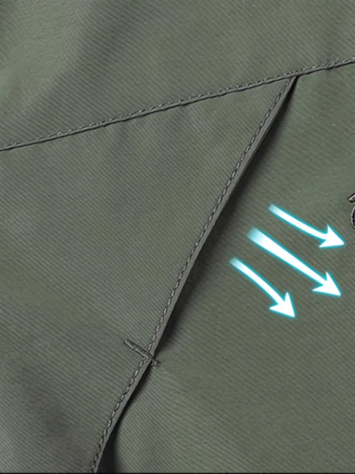 Erkaklar uchun fermuarlı shamol o'tkazmaydigan kurtka, turli sport va ochiq havoda faoliyatlar uchun mos, turli cho'ntaklar bilan.