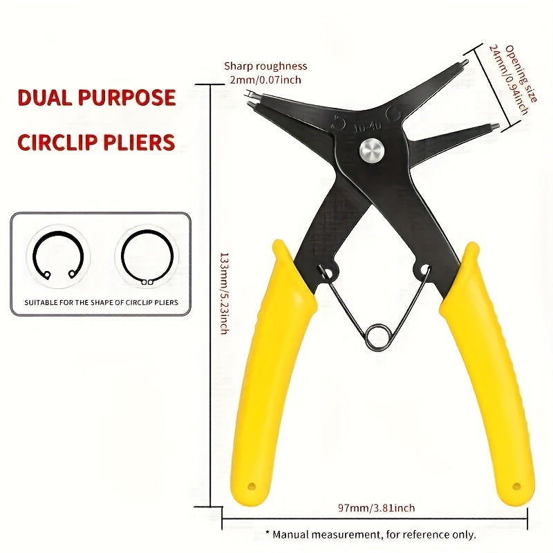 Ikki maqsadli snap ring pliers - DIY va professional ta'mirlash uchun po'lat asbob