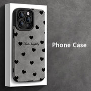 Durable TPU Phone Case with Heart Pattern for iPhone Models Stylish Protective Cover
