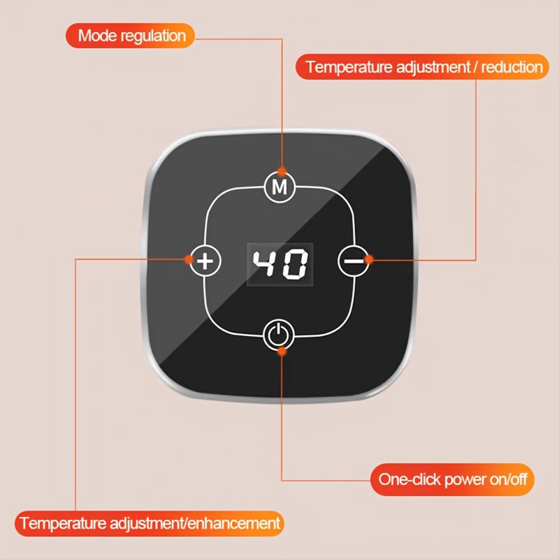 Masajeador portátil USB para rodilla, codo y hombro con calor, vibración, 3 en 1