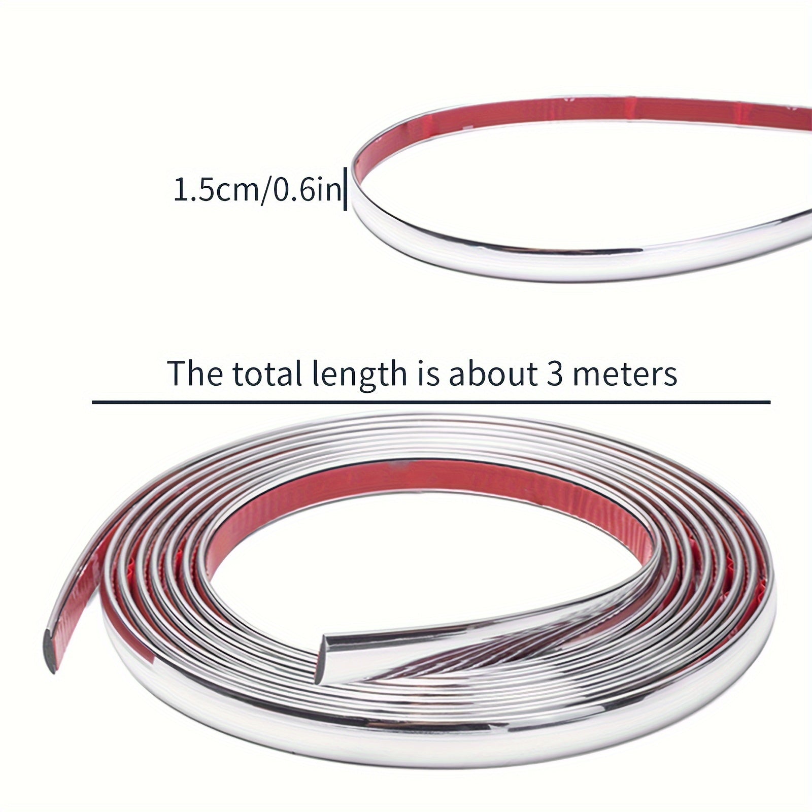 Avtomobil bezakli krom oynali chiziqlar Yorqin kumushli elektroplatka