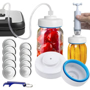 Mason bankalar uchun vakuum yopishtiruvchi to'plami, shlang va aksessuarlar bilan, sozlanadigan pompasi