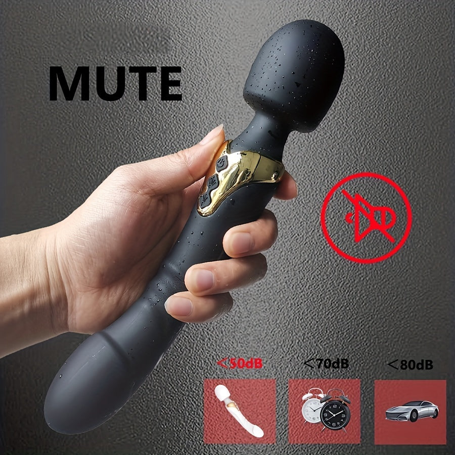 Women Silicone Vibrator Wand with 10 Modes Clitoral and G-Spot Stimulator