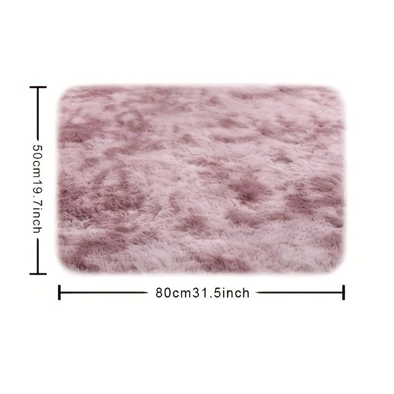 Tie-Dye Gradient Area Rug Soft Plush Polyester for Bedroom Living Room