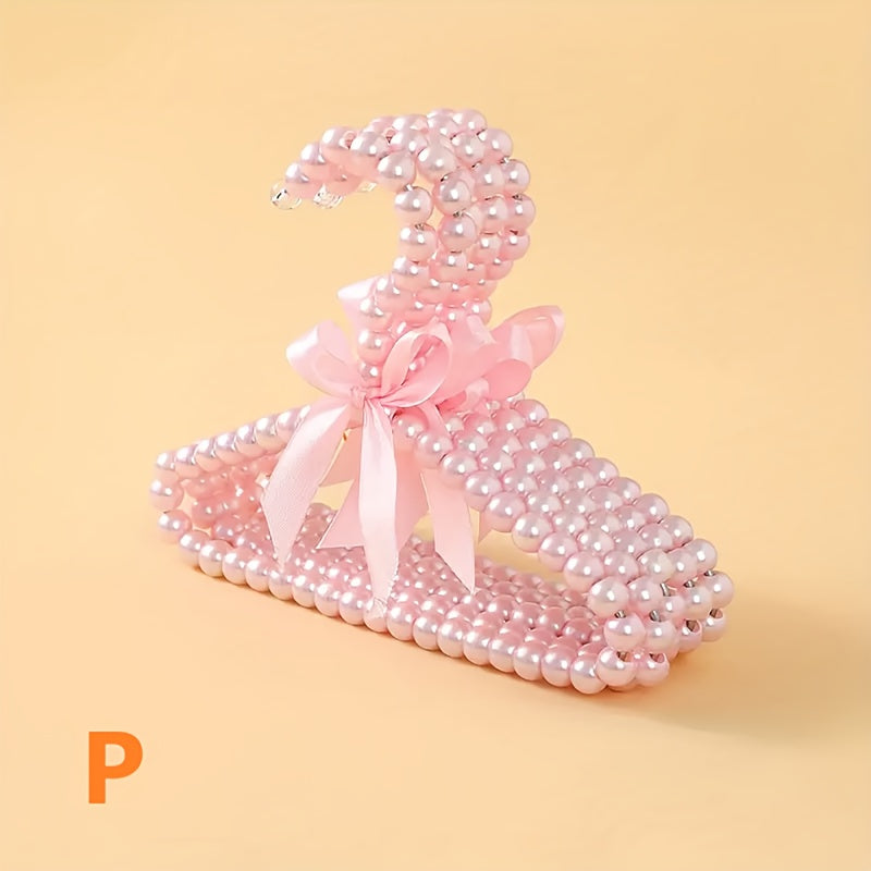 Set of 3 5 or 10 Mini Small Plastic Hangers with Bow Design for Clothes Storage Organizer