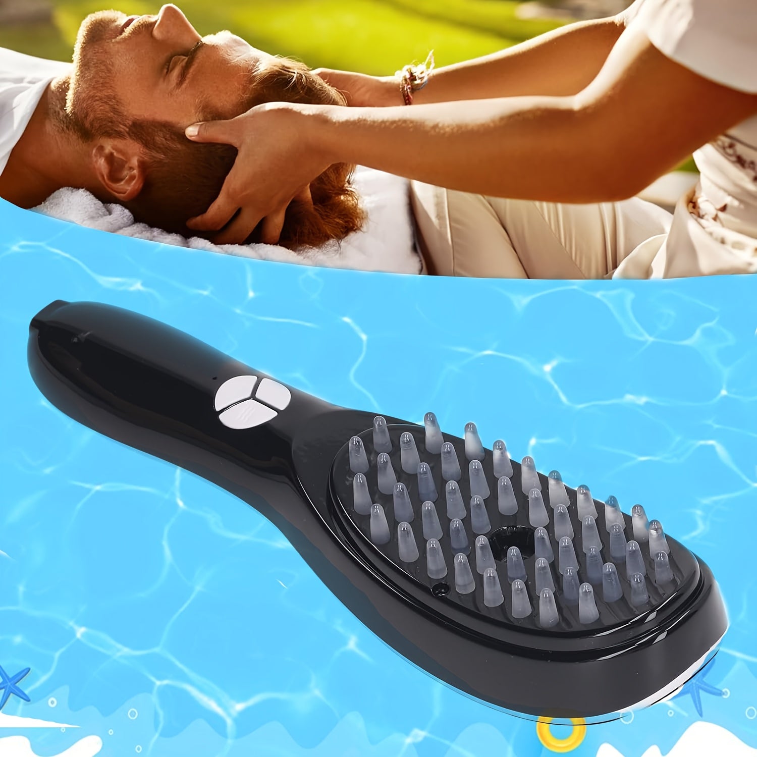 Barcha oilaning dam olish uchun bug' funksiyali vibratsiyali bosh massajchisi.