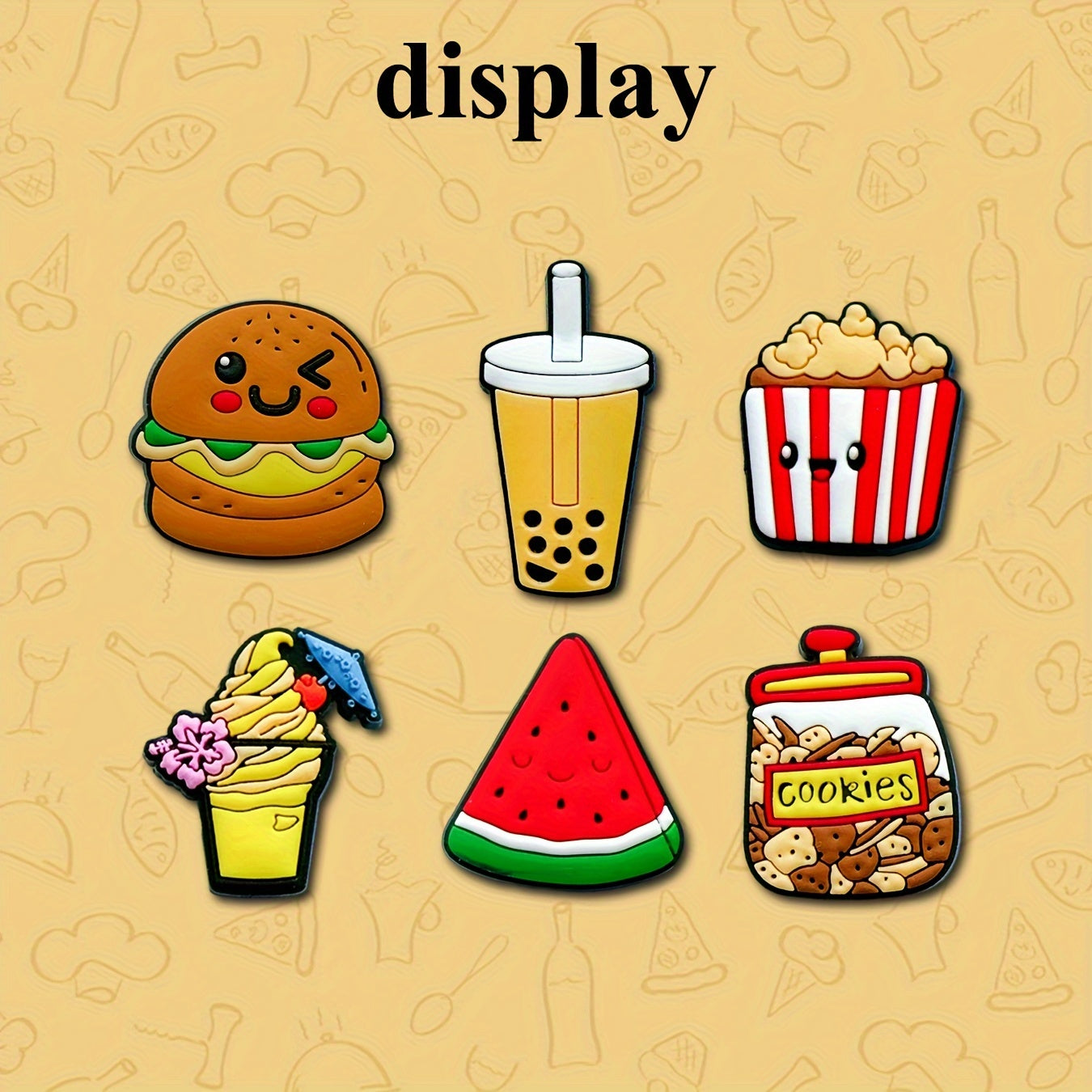 20 dona plastik poyabzal charm'lari uchun klogs sandalilar ajraladigan chiroyli aksessuarlar