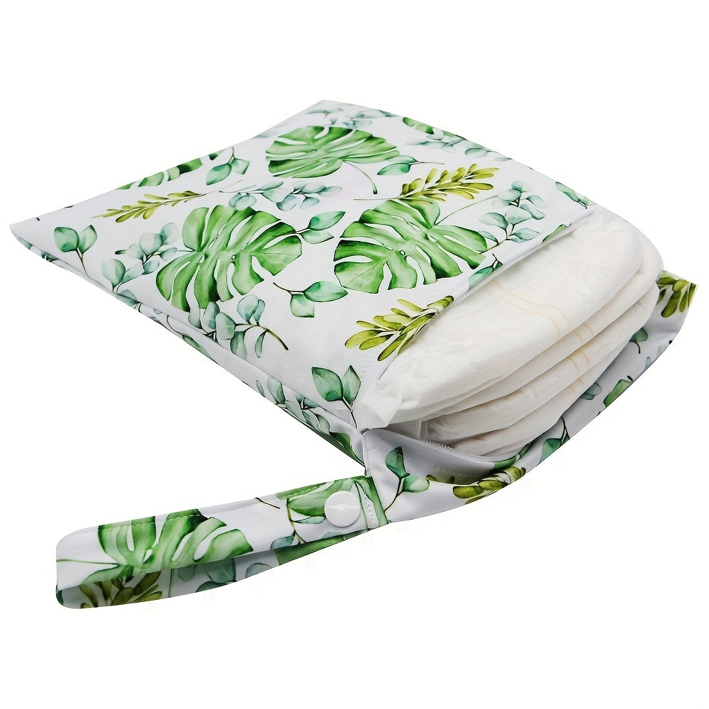 Bolsa húmeda reutilizable pequeña con estampado de hoja de plátano 20x25cm