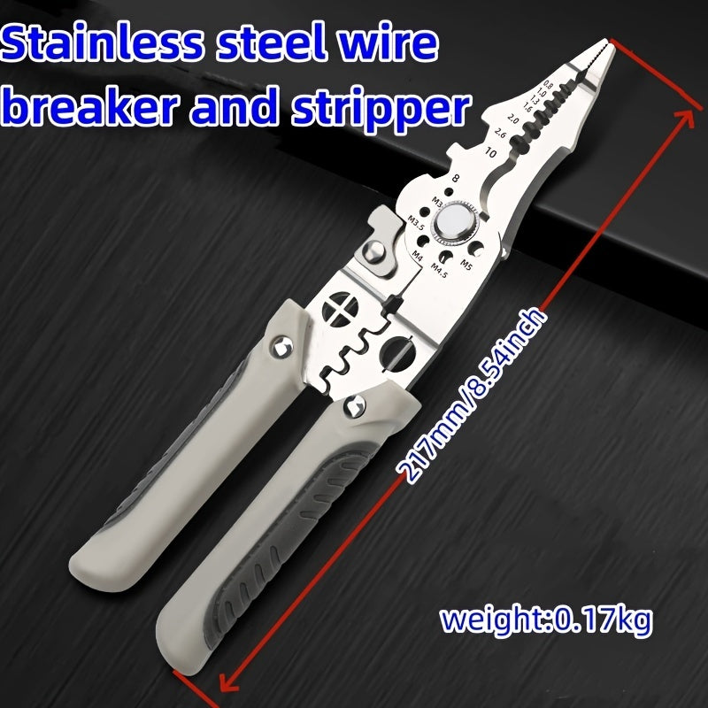 2024 Upgraded 9-in-1 Wire Stripper Multi-Function Electrical Tool Stainless Steel
