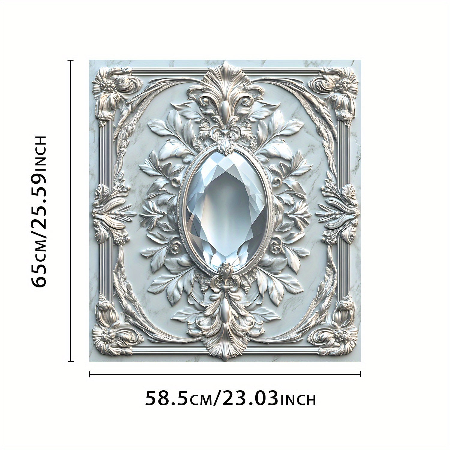 Kristal Gem Ramka Pishirish Mashinasining Qopqog'i Suv o'tkazmaydigan Isitishga chidamli Gul dizayni 58.5x65 sm