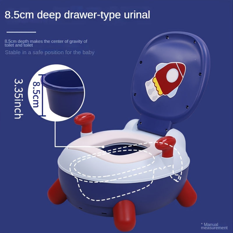 Kids Potty Chair for Toddlers 8 Months to 6 Years Rocket Pattern Plastic Safe PP