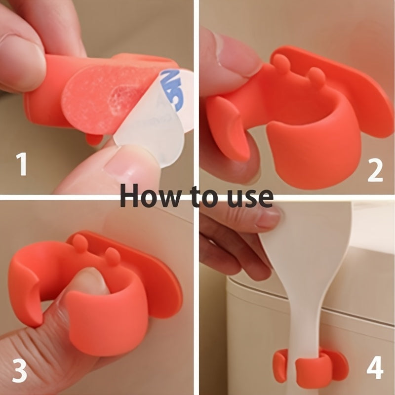 2 Pieces Silicone Adhesive Keychain Hooks for Bathroom Kitchen Living Room Organizing