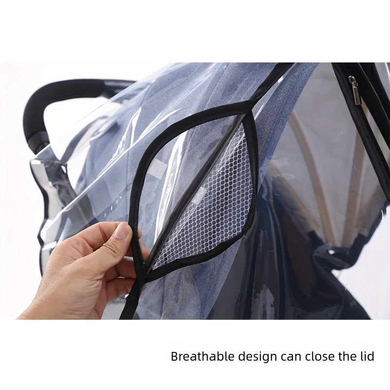 Baby Stroller Cover Waterproof Breathable Rain Wind Dust Insect Shield for All-Weather Use