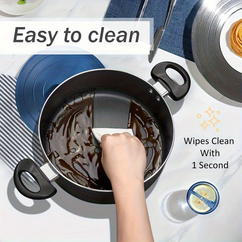 15-Piece Nonstick Cookware Set with Ceramic Finish Aluminum Soup Pot Frying Pans