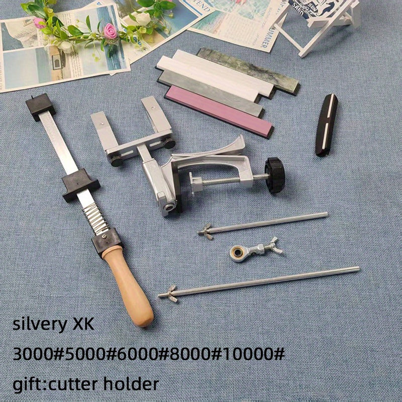 Qo'lda ishlaydigan qattiq burchakli qirqish moslamasi, olmos bilan qoplangan elektrsiz oshxona pichog'ini qirqish uchun, sozlanadigan kuchlanish nazorati, ergonomik tutqich va kompakt dizayn bilan tez va aniq pichoqni parvarish qilish uchun.