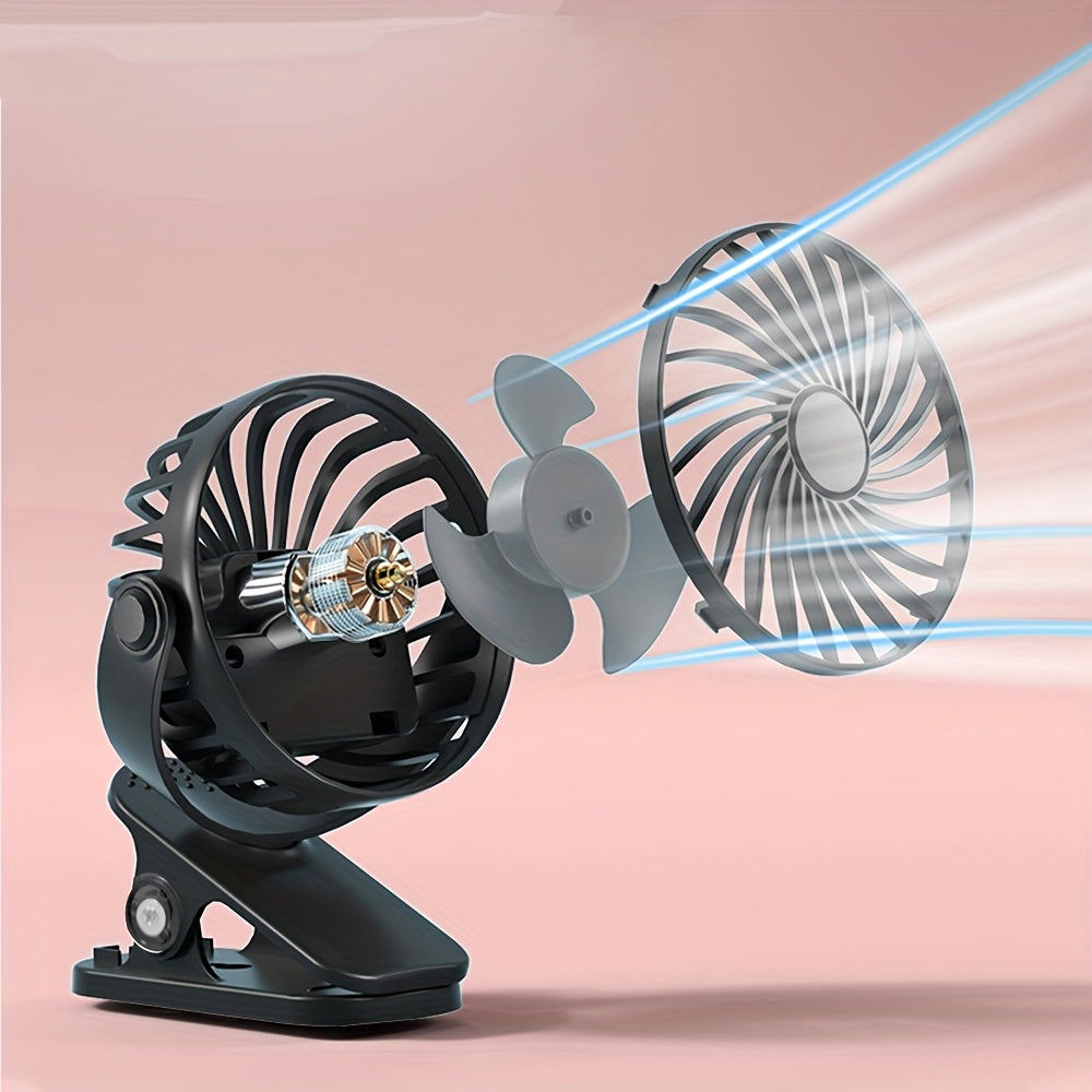 USB Desktop Fan Silent Powerful Airflow Stylish Design for Bedroom Office