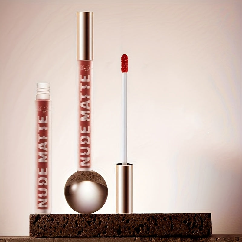 Матовая жидкая помада водостойкая стойкая нюд розовый коричневый