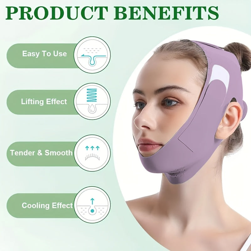 Adjustable V-Line Face Lifting Mask for Double Chin Reduction and Tightening Breathable Reusable