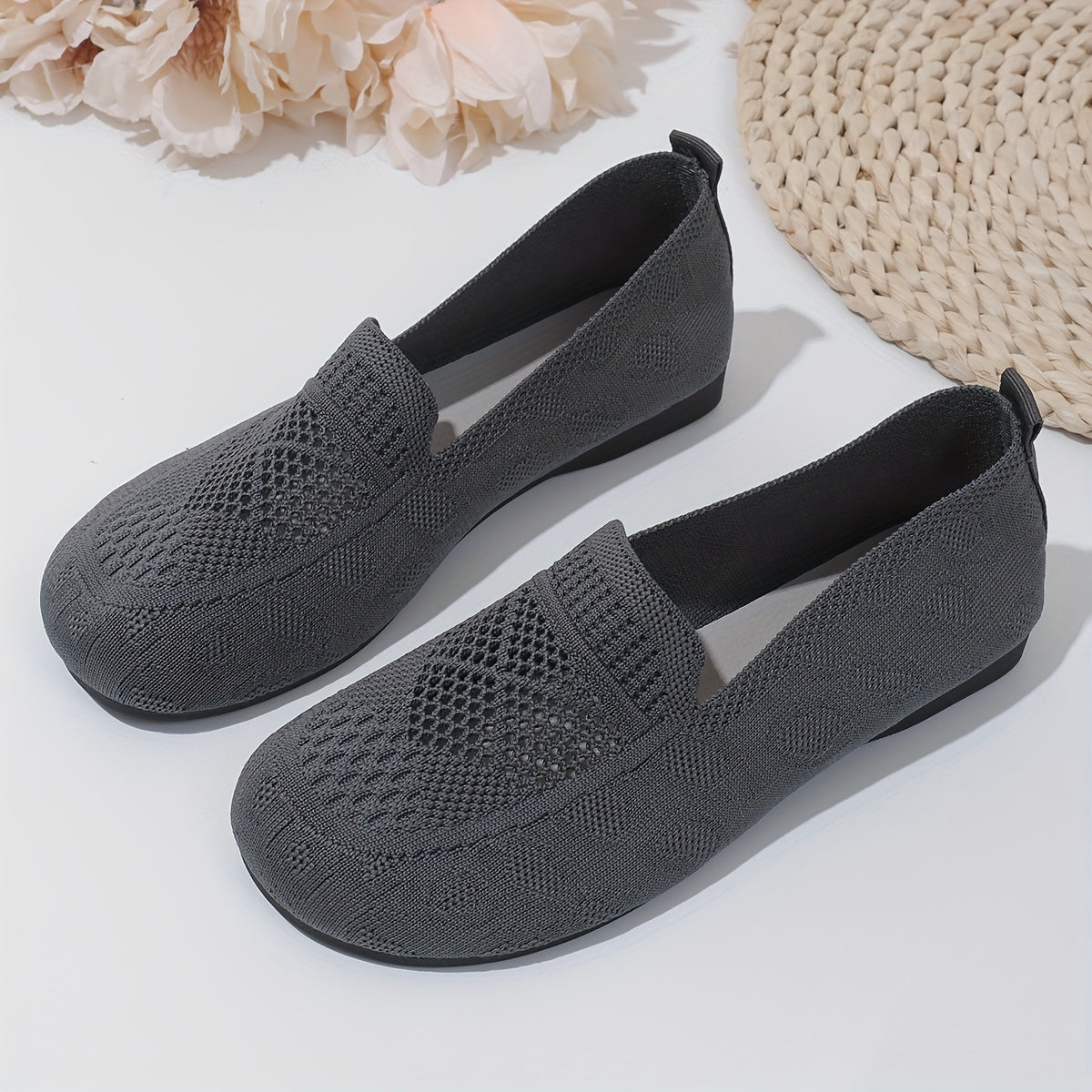 Zapatos de mujer de pie ancho de gran tamaño cómodos para todas las estaciones, interiores y exteriores