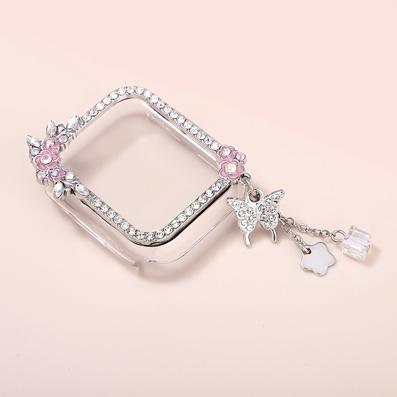 Protective Watch Case for Apple Watch SE/9/8/7/6/5/4/3/2/1 with Tempered Screen Protector and Hard Case in Gold Silver Rose Gold