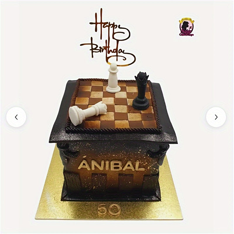 80-Piece Gold Acrylic Happy Birthday Cake Toppers Set Plastic Party Decor