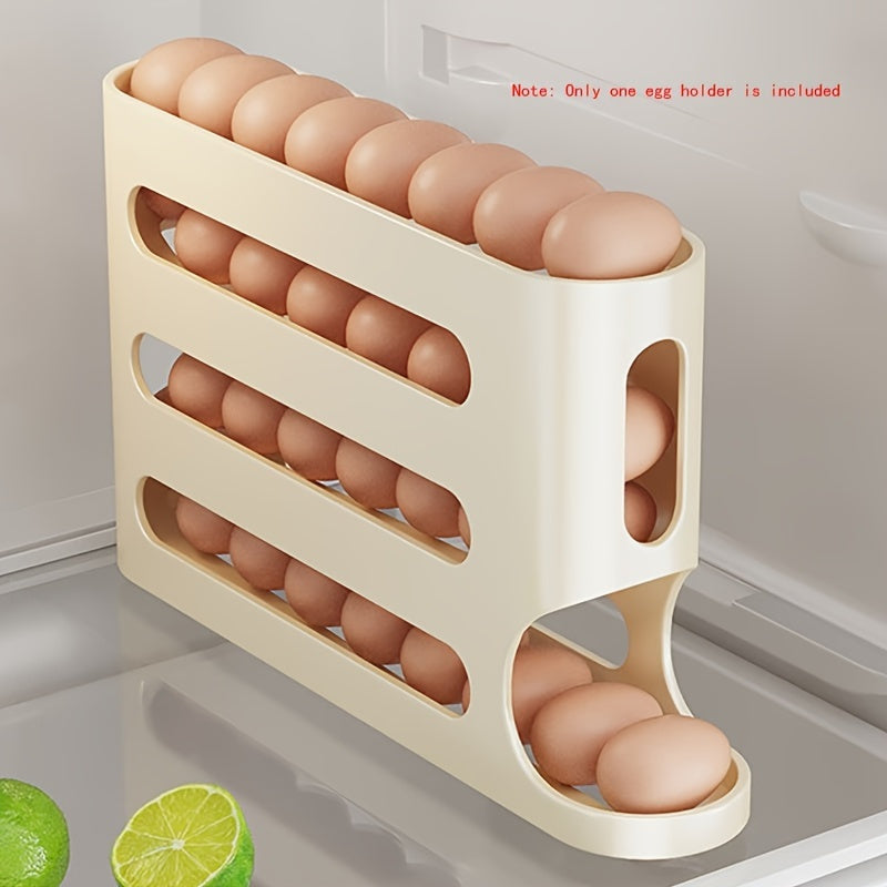 Durable 4-Tier Egg Holder for Refrigerator Door Space-Saving Organizer