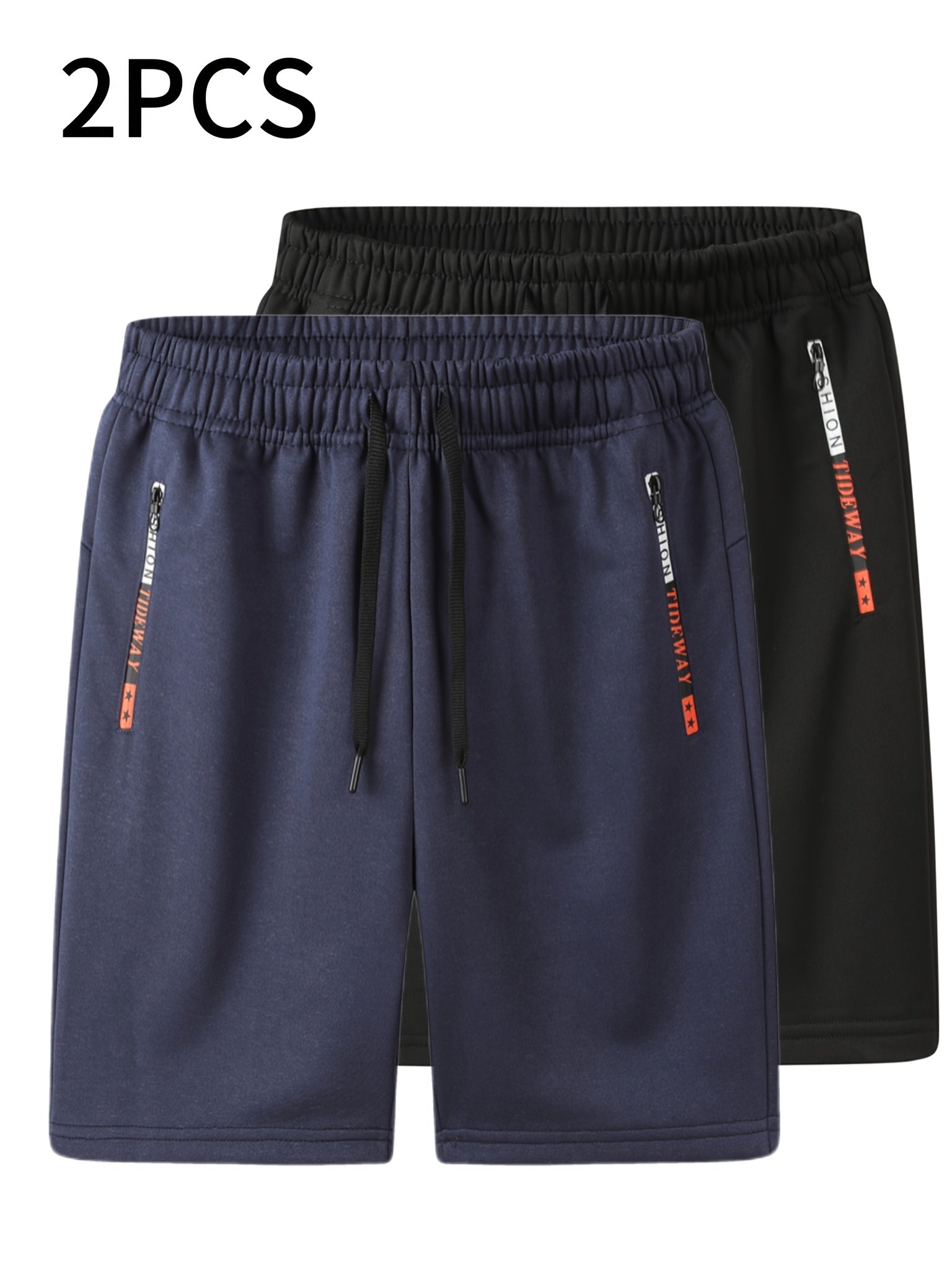 Erkaklar uchun tasodifiy ochiq sport shortlari - 100% polyester, tortish belbog'i, fermuarlı cho'ntaklar, mashinada yuvish mumkin, yozgi faoliyatlar, katta o'lcham, erkaklar uchun sovg'a.