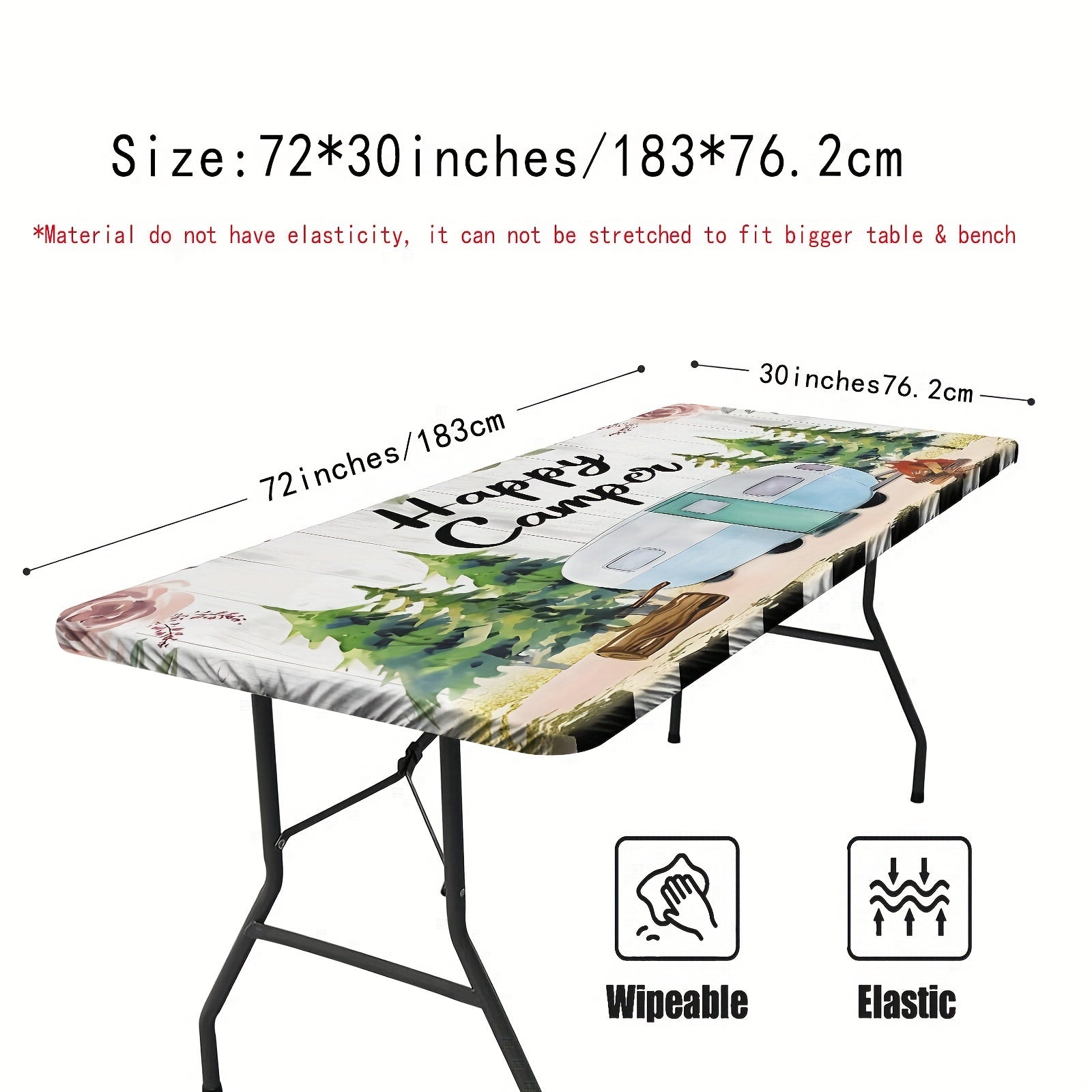 Outdoor Picnic Tablecloth Set with 4 Elastic Covers for Outdoor Dining and Parties