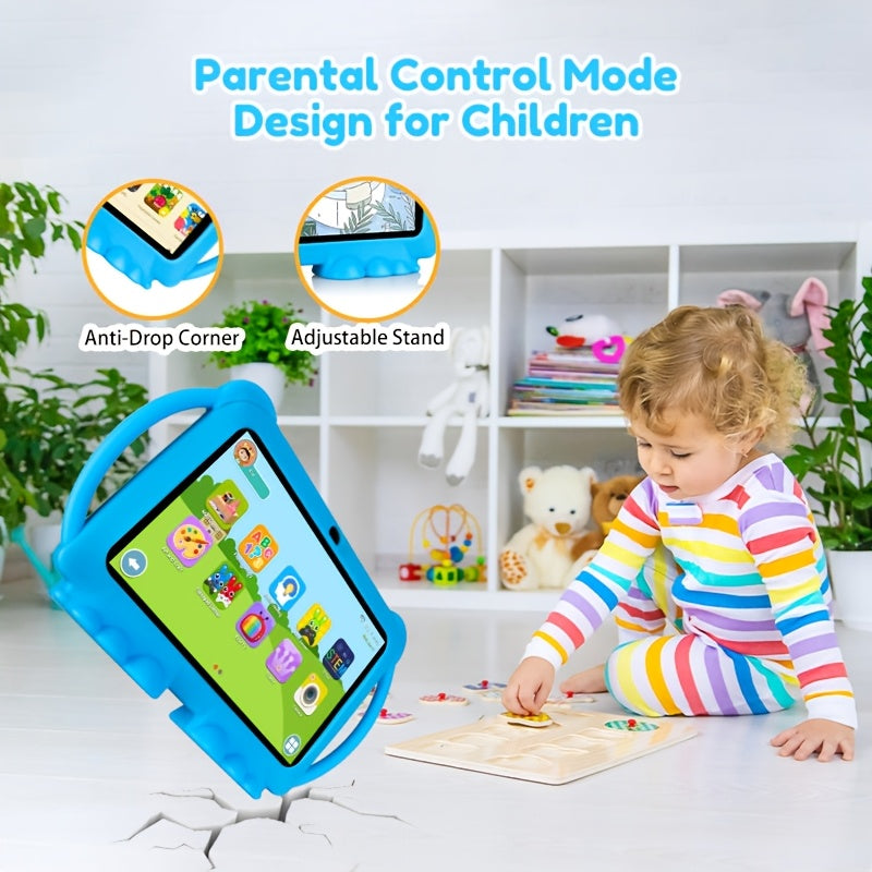 Tableta para niños de 7 pulgadas con 32GB de ROM, 2GB de RAM, Android 11, protección ocular, control parental, funda a prueba de golpes