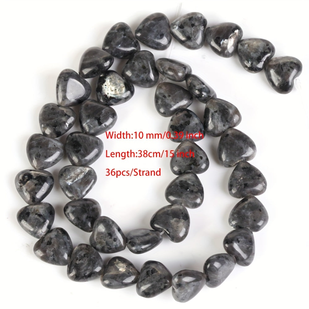 Heart-Shaped Stones Set 10mm Rose Quartz Lapis Lazuli Amazonite for Jewelry Making