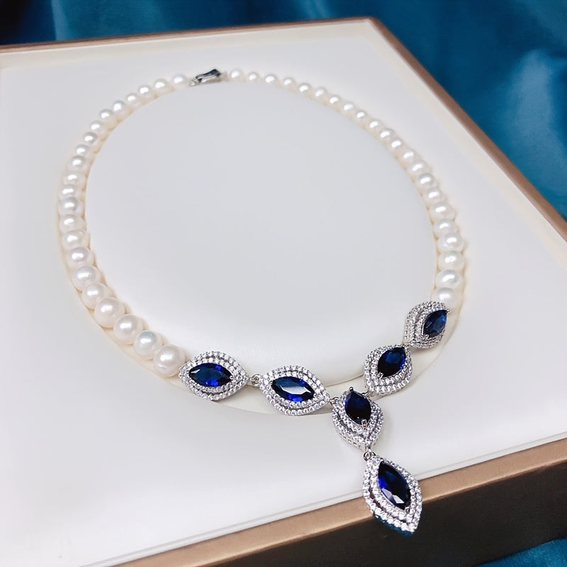 Freshwater Pearl Necklace for Women Clavicle Chain Wedding and Special Occasion Jewelry