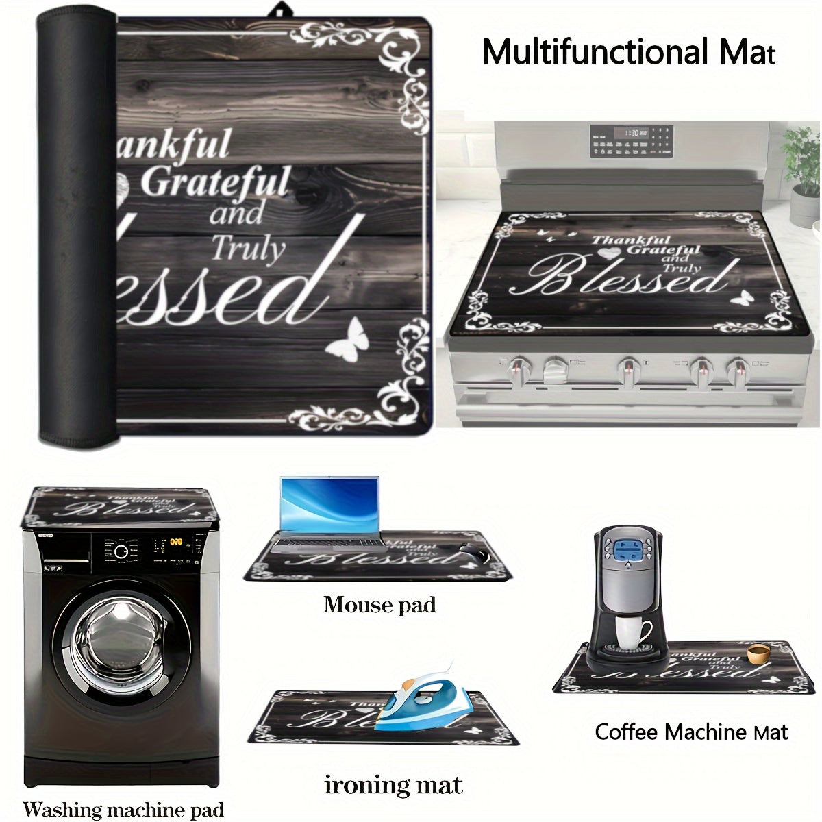 Stove Top Protector 72x52cm Heat-Resistant Glass Scratch-Proof Dishwasher Safe