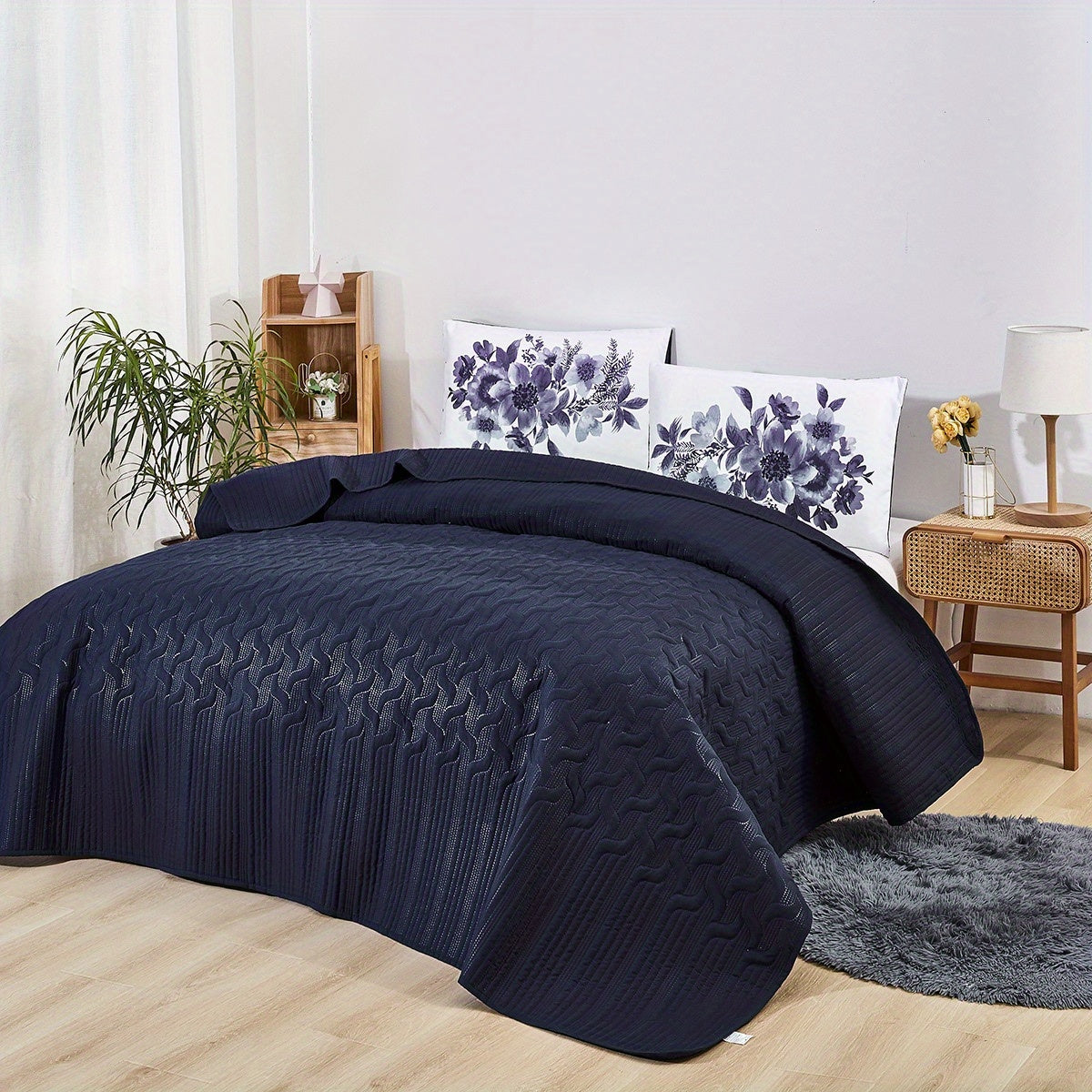 3 ta mustahkam rangli mikroto'qima yotoq to'plami, yotoqxona yoki yotoq xonasi uchun qulay yotoq to'plami (1 ta yotoq to'plami va 2 ta yostiq qopqog'i kiradi, yostiqlar kiritilmagan)