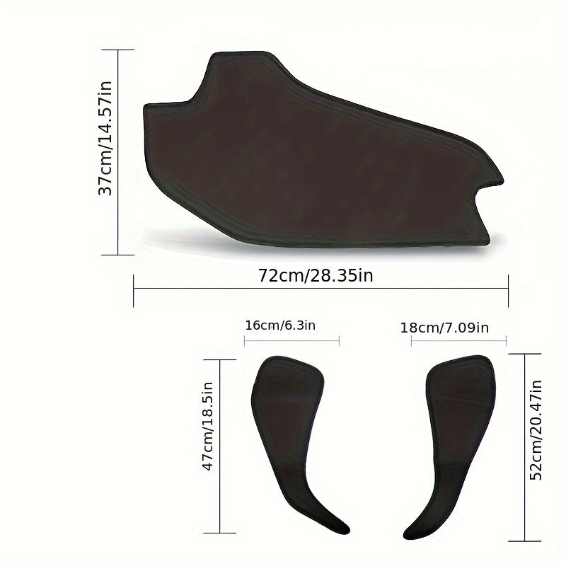 Car Interior Anti-Kick Pad PU Leather for Center Control Side Foot Mat Cover