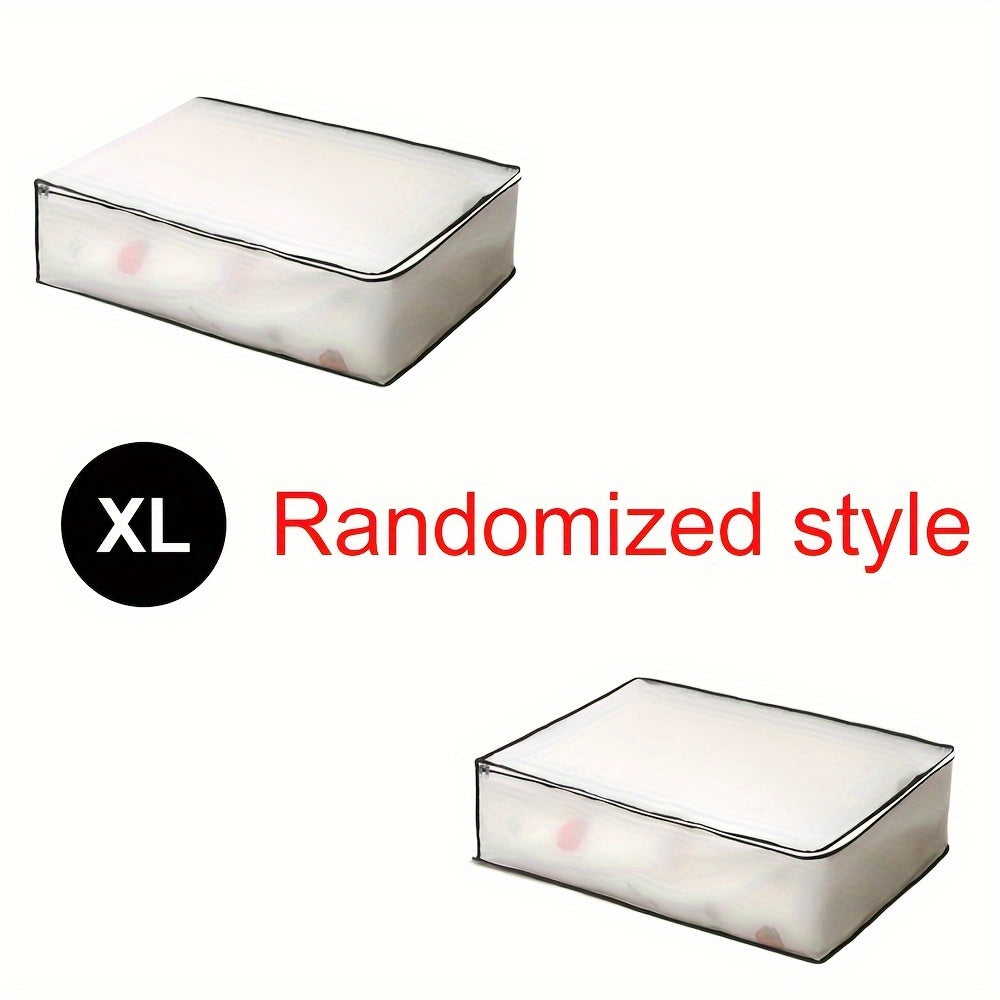 Bolsa de almacenamiento de edredón transparente a prueba de humedad, organizador de ropa bajo la cama