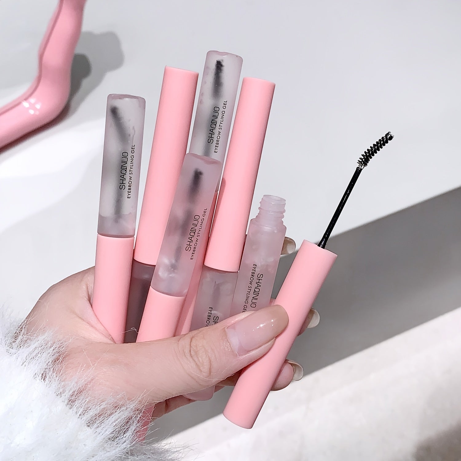 Gel de modelado de cejas Wild Brow con cabezal de cepillo fino, jabón para cejas 3D, a prueba de agua, resistente al sudor, definición clara