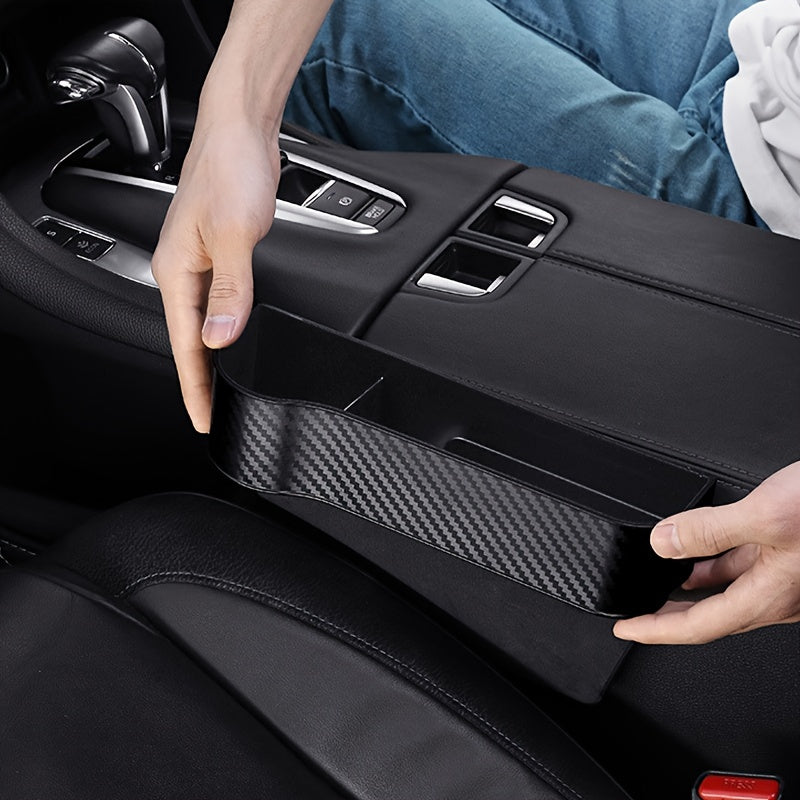 Kirish uchun stul uchun avtomobil o'rindig'i tashkilotchisi, stakan tutqichli, ABS saqlash qutisi konsol yonida