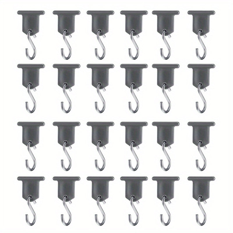 12/24PCS RV Awning Hooks Set Camping Light Hangers S-Shaped Indoor Outdoor