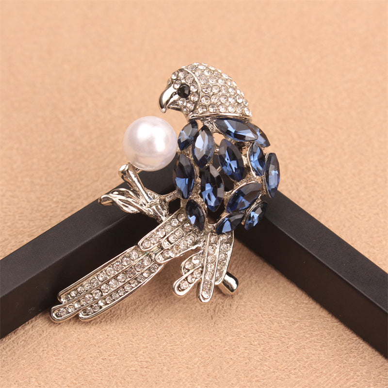 Rhinestone Bird Brooch Jewelry for Women Stylish Elegant Accessory