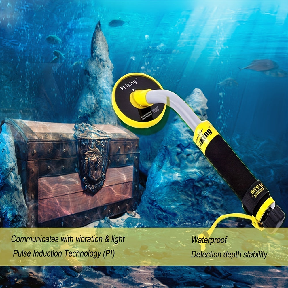 Detector de metales subacuático para buceo y snorkel con alertas LED y de vibración