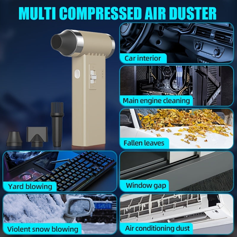 Portable Handheld Fan with High-Speed Brushless Motor and Strong Dust Removal